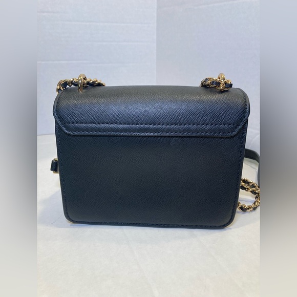 Tory Burch Robinson Mini Saffiano Leather Shoulder Bag in Black - Picture 4 of 15